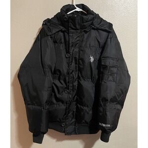 Men`s‎ Puffer Jacket US Polo Ass. Size Large Removable Hood  J-1024